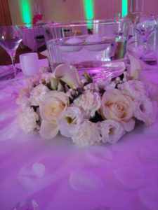 décoration florale blanche